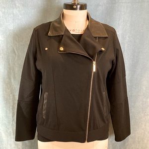 Michael Kors Black Motorcycle Styled Jacket